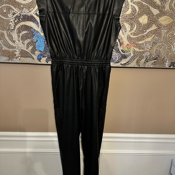 PHILANTHROPY VEGAN LEATHER JUMPSUIT - Picture 3 of 3
